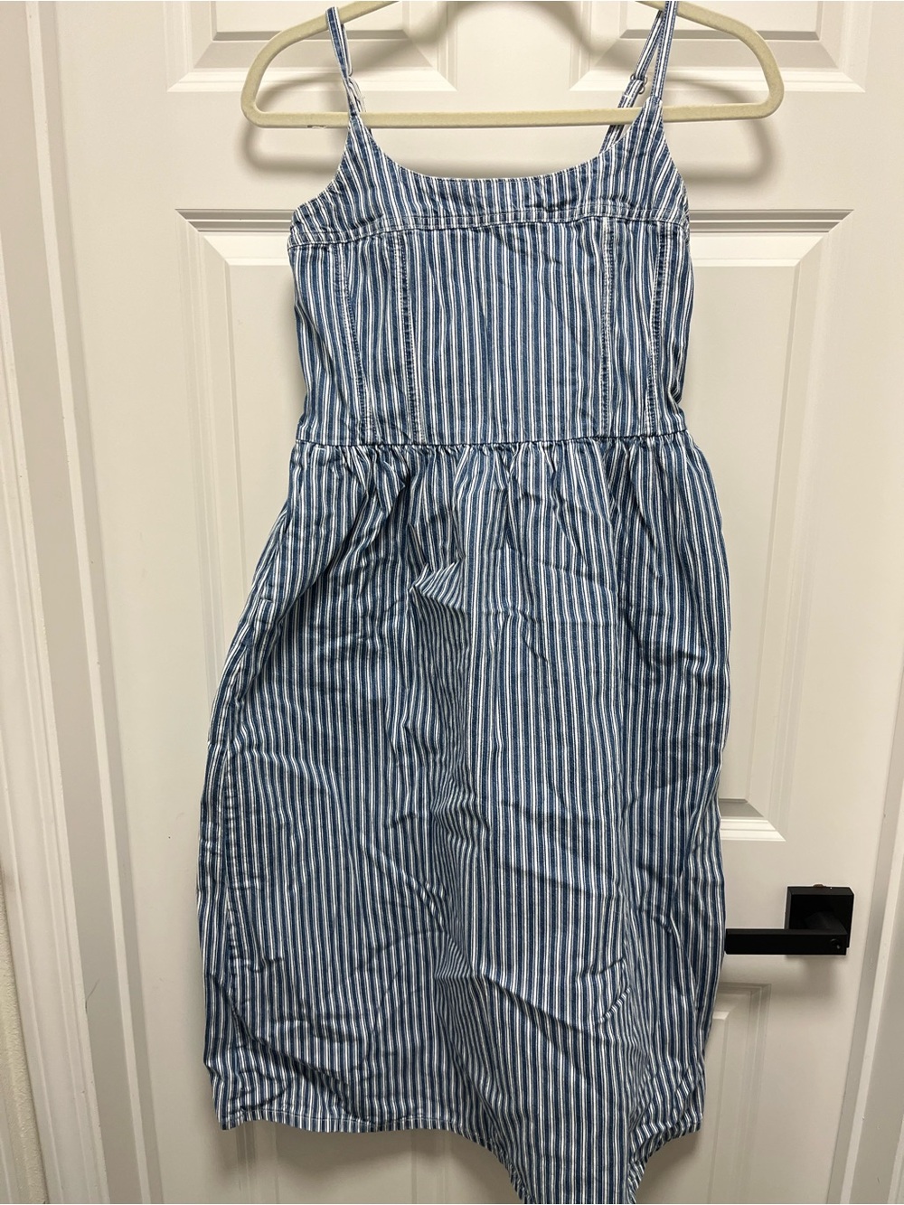 Levi’s Alessie dress denim bustier corset size M striped